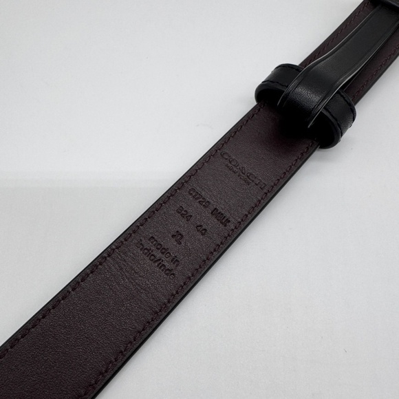 Coach Black Leather Signature Buckle Belt Gold Hardware XL 44 main image 6